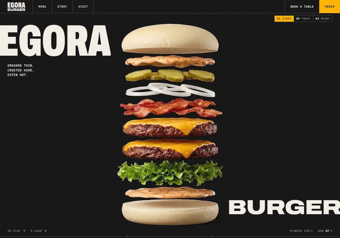 Smash Burger Restaurant homepage screenshot