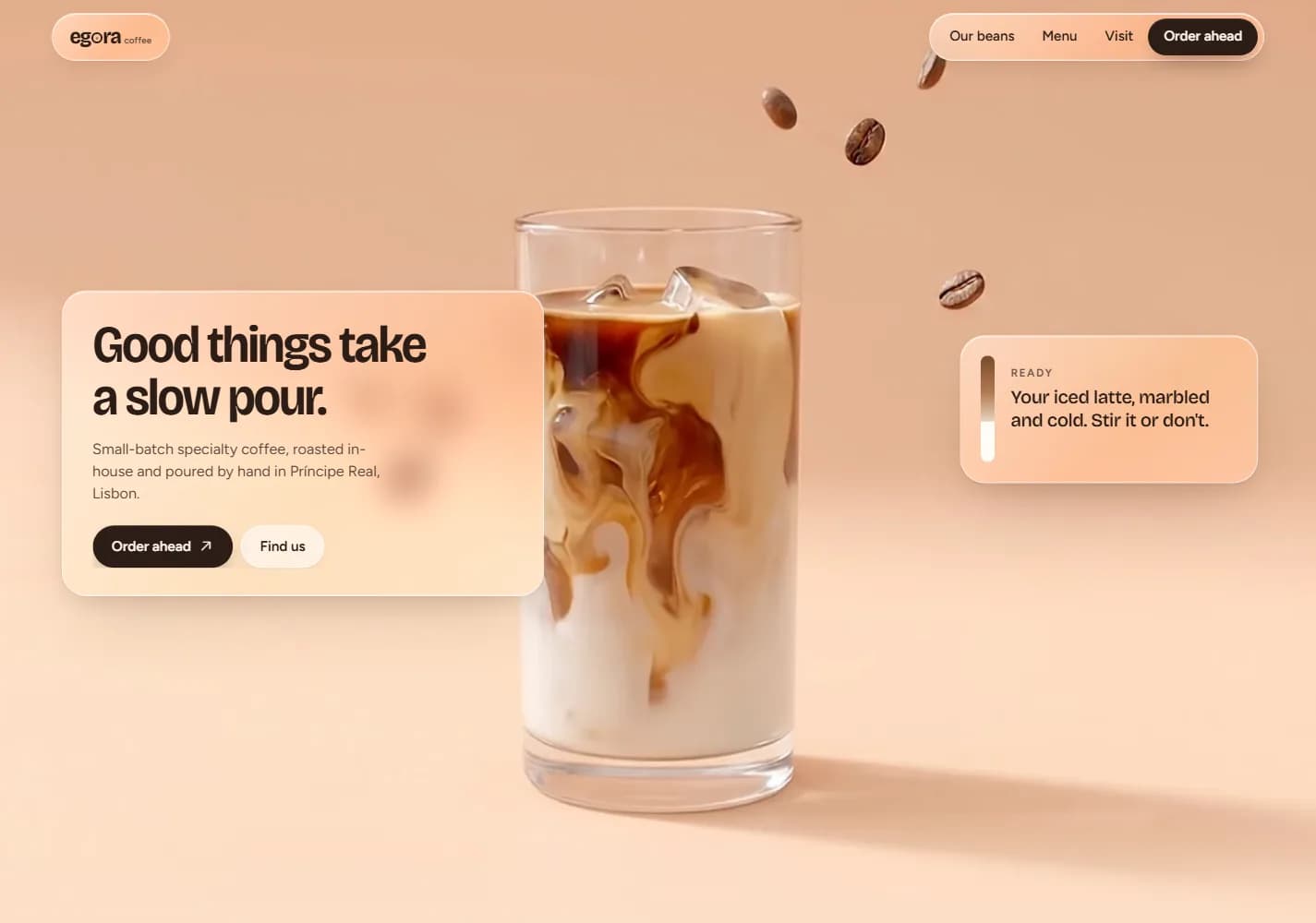 Specialty Coffee Shop homepage screenshot